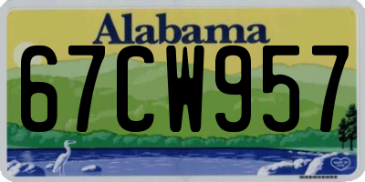 AL license plate 67CW957