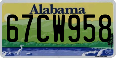 AL license plate 67CW958