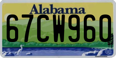 AL license plate 67CW960