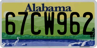AL license plate 67CW962