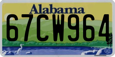 AL license plate 67CW964