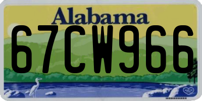 AL license plate 67CW966