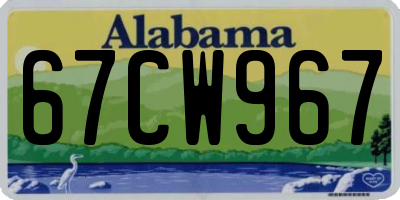 AL license plate 67CW967