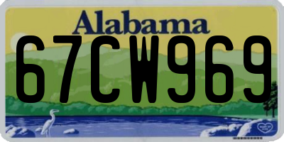 AL license plate 67CW969
