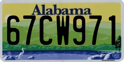 AL license plate 67CW971