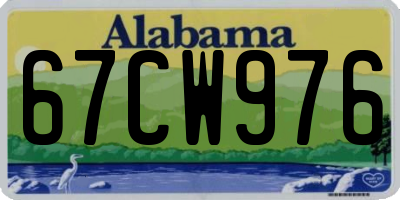 AL license plate 67CW976