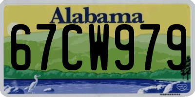 AL license plate 67CW979