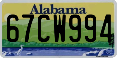 AL license plate 67CW994