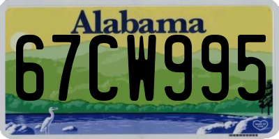 AL license plate 67CW995