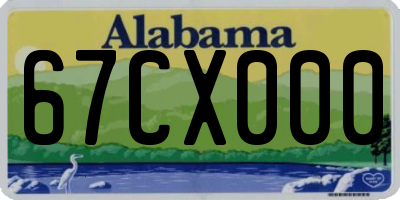 AL license plate 67CX000
