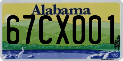 AL license plate 67CX001