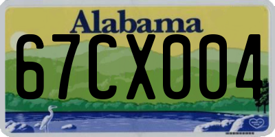 AL license plate 67CX004