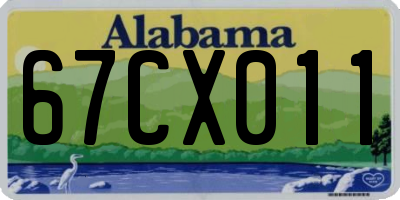 AL license plate 67CX011