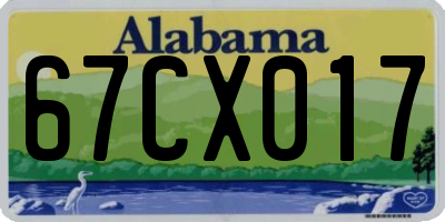 AL license plate 67CX017