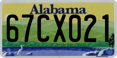 AL license plate 67CX021