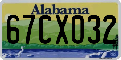 AL license plate 67CX032