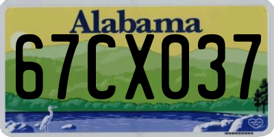 AL license plate 67CX037