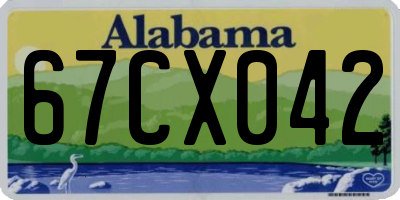 AL license plate 67CX042