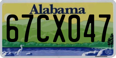 AL license plate 67CX047