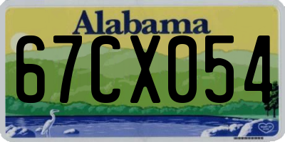 AL license plate 67CX054