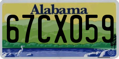 AL license plate 67CX059