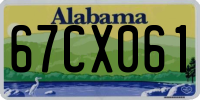AL license plate 67CX061
