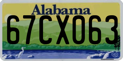 AL license plate 67CX063