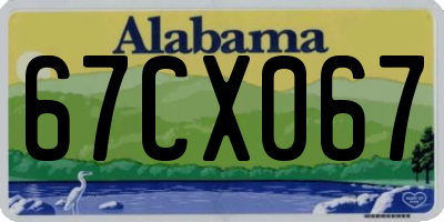 AL license plate 67CX067