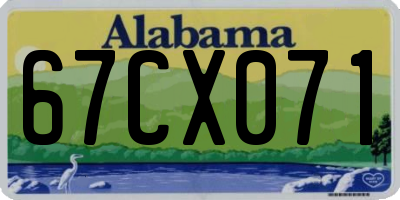 AL license plate 67CX071