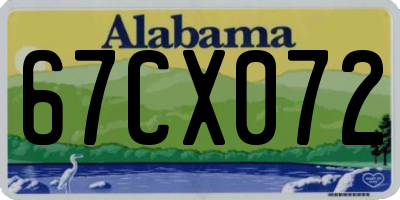 AL license plate 67CX072