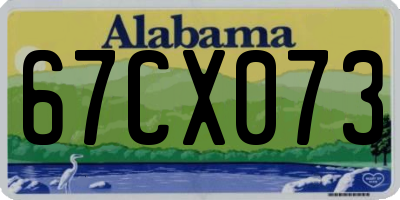 AL license plate 67CX073