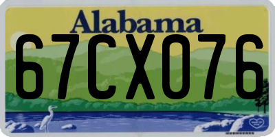 AL license plate 67CX076