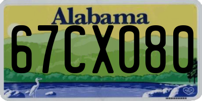 AL license plate 67CX080