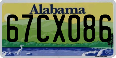 AL license plate 67CX086