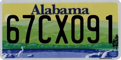 AL license plate 67CX091