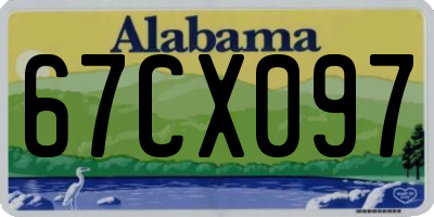 AL license plate 67CX097