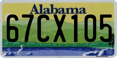 AL license plate 67CX105