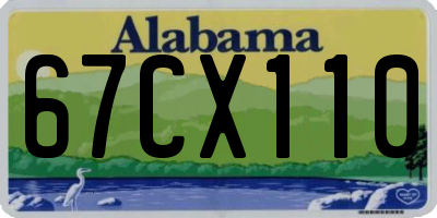 AL license plate 67CX110