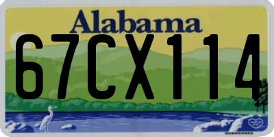 AL license plate 67CX114