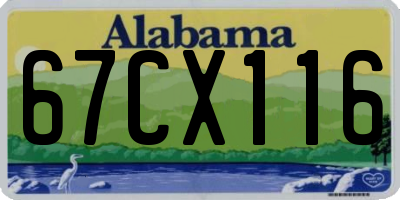 AL license plate 67CX116