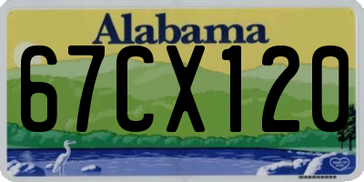 AL license plate 67CX120