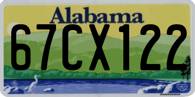 AL license plate 67CX122