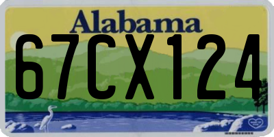AL license plate 67CX124