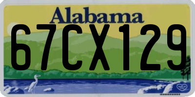 AL license plate 67CX129