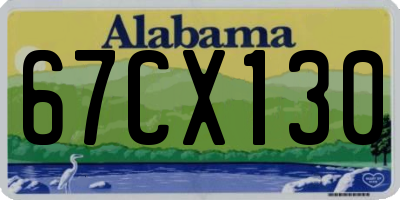 AL license plate 67CX130