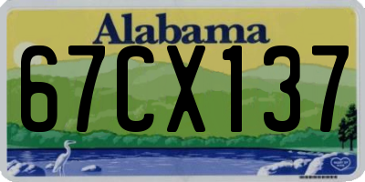 AL license plate 67CX137