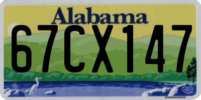 AL license plate 67CX147