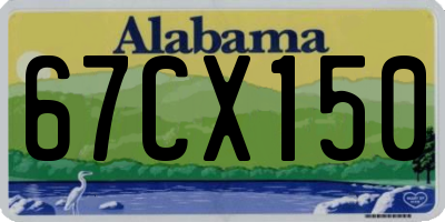 AL license plate 67CX150