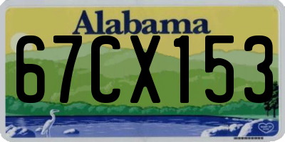 AL license plate 67CX153