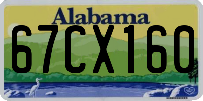 AL license plate 67CX160